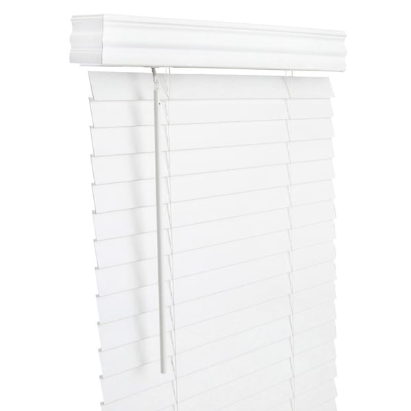 Living Accents Faux Wood 2 in. Blinds 35 in. W X 60 in. H White Cordless FAX3560WH - main